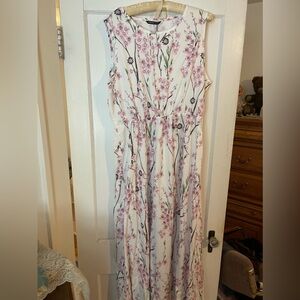 Noracora plus size pink floral two piece set